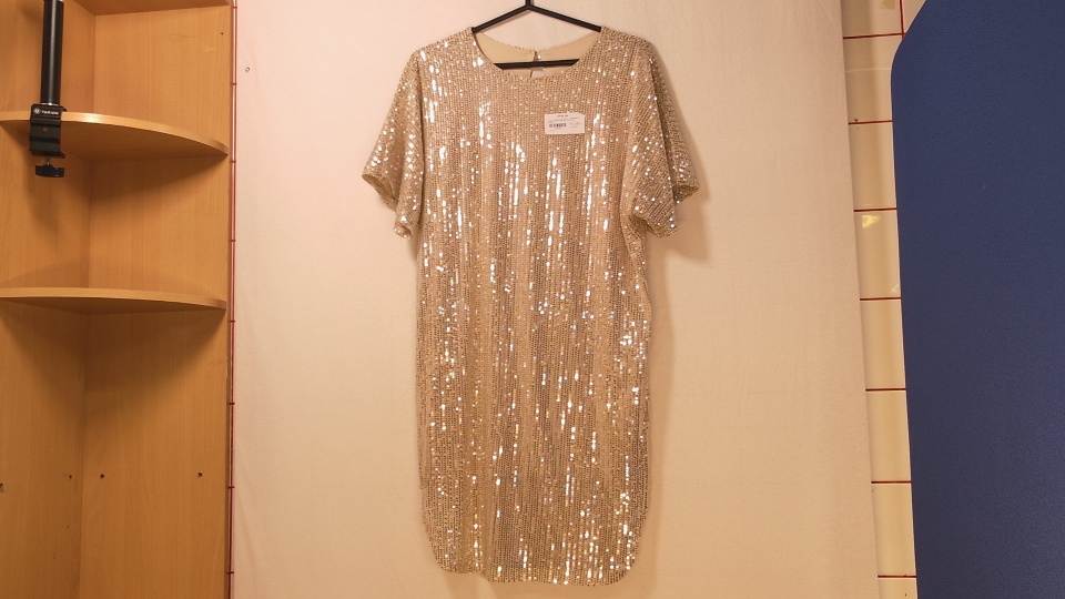 Juhlapaljettimekko (glitter, uusi)