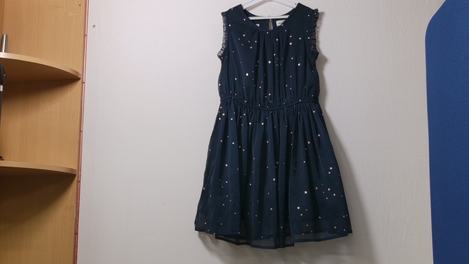 Tyttöjen sininen mekko 110-116 cm