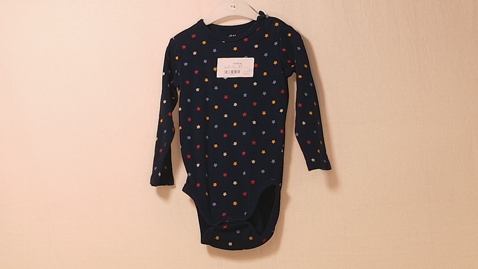 H&M tähtikuvioinen body koko 80