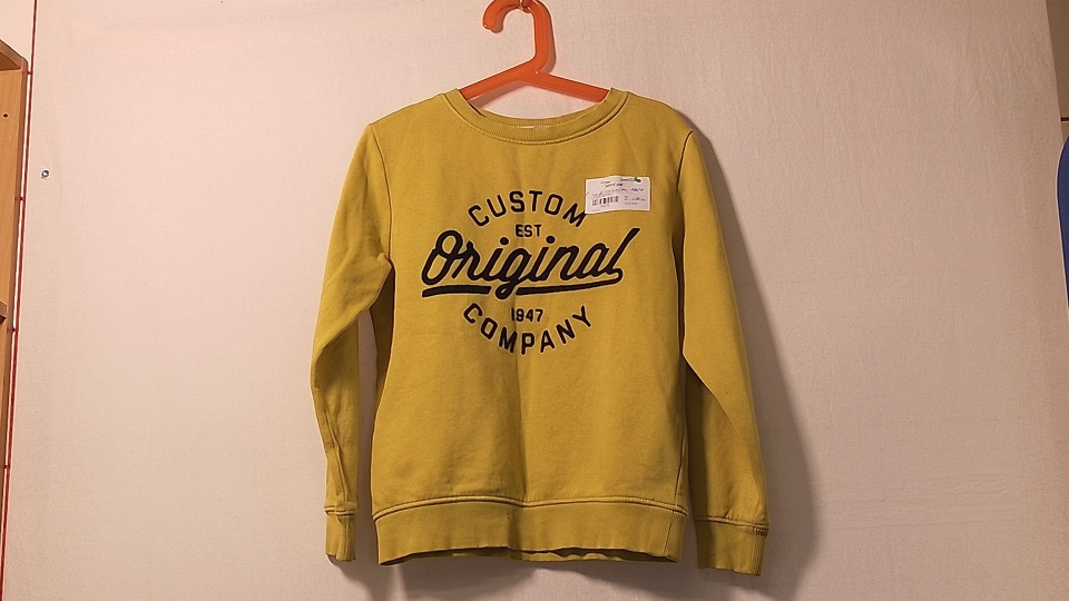 H&M keltainen collegepaita 122-128cm